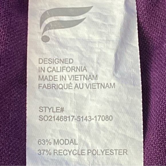 Fabletics Abby Shorts Women's Dark Eggplant High Rise Elastic Waist Pockets - Picture 9 of 12